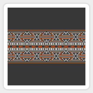 Native American Traditional Ethnic Tribal Geometric Navajo Blanket Motif Pattern Grey Sticker